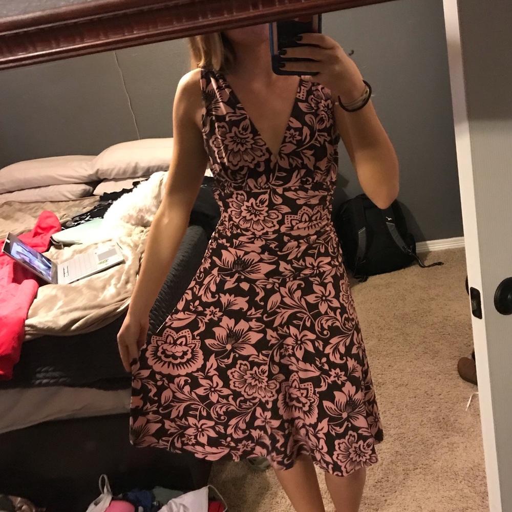 Brown/pnk flowy dress